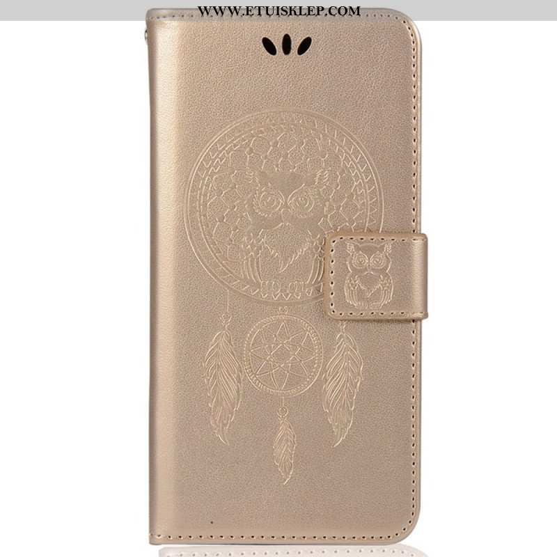 Etui Folio do Samsung Galaxy A53 5G z Łańcuch Łapacz Snów Sowa Z Paskiem